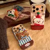 Muñeco de Animal de Peluche Adecuado para Funda de Teléfono 17Promax Apple iPhone 18 3D 16 Cuero 14 Funda Suave 15