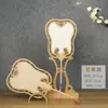Leque Vazado Tradicional Estilo Chinês, Leque para Caligrafia em Papel Xuan e Cartão, Cabo Longo de Bambu e Madeira, Estilo Chinês com Borlas, Superfície do Leque em Branco