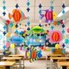 Decoraciones de Actividades de Temporada de Regreso a Clases con Temática Oceánica de Verano para Jardín de Infantes Adornos Colgantes de Cumpleaños Medusas Burbujas Banderines