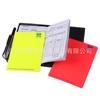 Árbitro de fútbol tarjeta roja tarjeta amarilla plegable con bolígrafo cinta de papel cubierta de cuero Tarjeta Roja Amarilla Suministros de fútbol