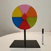Rueda de la Fortuna para Transmisión en Vivo, Activity Prop de Enseñanza, Juego de Sorteo Borrable, Ruleta Pequeña de Escritorio