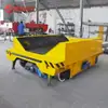 Carrinho Plataforma Móvel U-Shaped de 35 Toneladas para Transporte de Bobinas de Aço, Alimentado por Trilhos de Baixa Tensão, com Plataforma Anti-Rolagem, Controlado Remotamente, para Oficinas