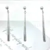 Brincos Pingente Redondo Bola Gota de Água em Liga de Titânio F136 Studs de Lábio com Rosca Interna G23 Joias para Piercing