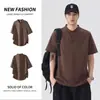 Roupas Masculinas Xintang 2026 Verão Novo Fino Manga Curta Gola Henley Camisa Polo Masculina Cor Sólida Camiseta Atacado