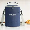 Bolsa térmica para marmita atacado marmiteira de folha de alumínio espessa bolsa de almoço com arroz bolsa térmica portátil bolsa térmica cilíndrica fabricantes