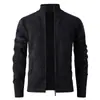 Suéter Cardigan para Hombre con Cuello Alto, Chaqueta Gruesa de Punto Chenilla para Otoño e Invierno 2025 Comercio Exterior