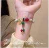 Pulsera de Cuentas Estilo Caliente 2025 para Mujer, Pulsera de Cinabrio Versátil Retro de Alta Gama Estilo Ins Pulsera de Perlas al por Mayor