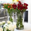 Novo Balde de Acrílico Transparente para Flores, Balde para Arranjo de Flores, Balde Redondo para Despertar, Loja de Flores, Vaso para Casa, Anti-queda