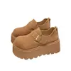 Zapatos Birkenstock de tamaño pequeño, suela gruesa, que aumentan la altura 7 cm, modelo nuevo otoño 2026, mocasines retro sin cordones