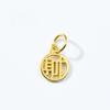 National Tide elegante placa oca zhou família mesmo estilo imitação areia ouro estilo antigo feliz fortuna pingente DIY joias acessórios