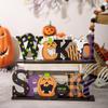 Decoraciones Creativas Transfronterizas Nuevas para Halloween Festival de Fantasmas Adornos de Letras de Madera Decoración de Mesa de Halloween Péndulo DIY