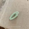 Corea del Sur nuevo color spray pintura hueco ovalado pinza de pico de pato pinza para el pelo dulce linda pinza para flequillo pinza lateral accesorios para el cabello
