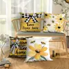 Funda de Almohada Amarilla Abeja Flor Cómoda de Primavera Amazon Transfronterizo para Oficina Dormitorio Sofá