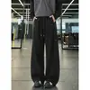 Venta al por mayor de fábrica Marca de moda Bordado americano Plisado Pantalones deportivos de chándal para hombre Otoño Retro Versátil Holgado Recto Pantalones Casuales