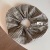 Scrunchie Rosa Laço Doce Tecido Xadrez Elástico de Cabelo para Mulheres Corda de Cabelo de Menina Vintage Acessório de Cabelo Faixa de Cabeça Ornamento de Cabelo