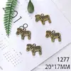 Accesorios de Joyería de Aleación DIY Animal Verde Antiguo Caballo Varios Collares Colgantes Pulseras Retro Llaveros Amuletos del Año del Caballo