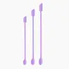 Espátula para Base de Crema Facial, Cuchara Dosificadora Cosmética, Raspador de Silicona con Mango Largo para Loción de Esencia, Cuchara Pequeña para Cuidado de la Piel y Loción Corporal