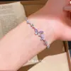 Pulsera de mariposa de circonita cúbica estilo ins coreano, un diseño lujoso y de alta gama, una pieza de joyería única y de moda para venta al por mayor