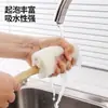 Estropajo de Lufa con Mango de Madera Minimalista Estilo Japonés para Limpiar Esquinas, Cepillo para Botellas, Cepillo para Limpiar Tazas, Cepillo de Limpieza