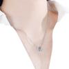 Collar de Plata Esterlina 925 para Mujer, Collar de Moissanita Versátil y de Alta Gama, Cadena Clavicular que no se Desvanece, Joyería Europea y Americana de Plata al por Mayor