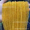 Cuentas Sueltas de Cristal Amarillo de Alta Calidad de 4 mm, Cadena de Cuentas Redondas de Piedra Venus Amarilla, Accesorios para Joyería DIY, Cadena para Mamá al por Mayor