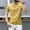 Camiseta de Manga Curta Lisa Preta e Branca Nova de Verão 2026 para Homens, Corte Slim, Respirável, Gola Redonda, Casual, Versátil, Manga Meia Mão