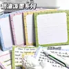 Elegantes y atractivas notas adhesivas color crema con salpicaduras de tinta para planificación de estudios y toma de notas, notas adhesivas escribibles