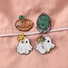 Desejo transfronteiriço broche de Halloween bonito fantasma abóbora desenho animado distintivo máscara de terror corsage fivela de cintura