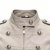 Venta al por mayor de Ropa de Mujer Transfronteriza Verano 2026 Nuevo Estilo Europeo y Americano Metal Doble Botonadura Cintura Ceñida Cuello Alto Chaqueta