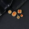 Plata de ley S925 chapada en oro de 24 quilates en toda la superficie, accesorio de joyería DIY de gota color cereza rojo sur, colgante de cuenta barril clásico retro