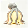Luz de Noche Creativa de Pulpo para Dormitorio Mesita de Noche Lámpara de Atmósfera de Resina Adorno Decoración de Escritorio Adorno de Lámpara de Pulpo
