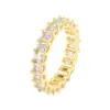 Anillo de Caramelo de Roca Cuadrado Geométrico de Textura Simple a la Moda Exquisito Sensación de Alta Gama Banda Lisa Material de Cobre Joyería de Mano Venta Directa de Fábrica