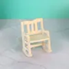 Móveis em Miniatura para Casa de Bonecas Cena de Cadeira Mini Banqueta de Madeira Modelo Enfeites Decoração de Escritório Quarto Enfeites
