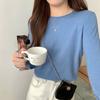 Atmósfera Invernal Suéter de Angora Rojo Elegante Tejido de Punto para Mujer Ligeramente Gordita Adelgazante de Moda Cuello Redondo Rizado