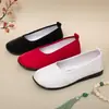 Zapatos Planos de Satén DIY Zapatos de Tela de Color Puro para Mujer Verano Nuevo Estilo Moda Suave Retro Pequeño Aroma Zapatos de Trabajo Mary Jane