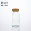 Botella Transparente para Condimentos con Tapa de Madera, Botella para Condimentos de Barbacoa, Botella de Vidrio, Botella Vacía, Botella de Vidrio a Prueba de Fugas para Sal, Frasco para Condimentos, Botella Pequeña, Botella Dispensadora