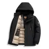 2026 Invierno Nuevo Chaqueta Abrigo de Algodón Gruesa Cálida con Capucha para Hombre Ropa Casual de Algodón para Padres de Mediana Edad y Mayores