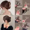 Pinza para el pelo de aleación ecológica con garra de pedrería, pinza de tiburón de metal, herramienta mágica de alta gama para la parte posterior de la cabeza, pinza de garra grande, estilo boutique coreano y japonés
