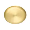 Plato Redondo de Acero Inoxidable 304 Estilo Coreano Plato para Barbacoa Comercial Bandeja Dorada Plato para Pastel de Frutas Plato para Huesos Plato Plano