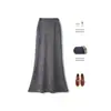 Impresionante Falda Midi de Chenille para Mujer, Nuevo Estilo 2026, Falda Larga Pequeña de Corte A con Micro Cola de Pez, Color Café Melard, Falda Adelgazante para Mujer