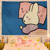 Tela colgante creativa, tela decorativa para pared de mascota feliz, tela decorativa para dormitorio de animales, pintura decorativa para sofá, tela colgante de sentido avanzado, tela de fondo