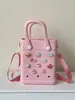 Bolso de Mano para Mujer 2024 Bolso de Agujeros Eva Bolso de Mano Portátil para Viajar Bolso de Agujeros Almacenamiento Bolso Cuadrado Pequeño
