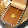 Joias de cobre banhadas a ouro com cor duradoura, colar de borboleta escovada, moda estilo chinês, simples colar ginkgo cabaça clavícula