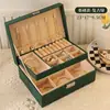 Caja de Almacenamiento de Joyas, Multicapa, Gran Capacidad, Antioxidación, Caja de Joyas de Gama Alta para Pendientes, Anillos, Collares, con Cerradura y Tapa
