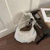 Bolsa de axila de nicho estilo coreano nueva para la primavera de 2026 con lazo plisado, bolso de mano para mujer, bolso de hombro único tipo nube