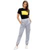 Amazon Wish Transfronterizo 2024 Nuevos Pantalones Deportivos Casuales de Color Puro Europeo y Americano de Cintura Alta Pierna Ancha con Cordón Levanta Glúteos para Mujer