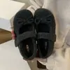Aumento de altura interior Zapatos Mary Jane de piel Birkenstock estilo lana gris fragancia pequeña número 4cm otoño e invierno suela gruesa boca poco profunda mariposa