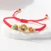 Pulsera trenzada Círculo Qiankun, estilo Nudo Chino, Símbolo de Manzana y Deseo, Fragmentos de Plata, 0 kg Atracciones Turísticas, Fabricante Transfronterizo, Venta al por Mayor de Joyería