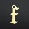 Colar pingente design de 26 letras aço titânio feminino banhado a ouro aço inoxidável acessórios de joias diy pingente de colar atacado