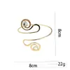 Anillo Abierto de Brazo Transfronterizo Metal Geométrico Moda Pulsera Estilo Frío Anillo de Brazo Exagerado Flor Hoja Punk Anillo de Brazo